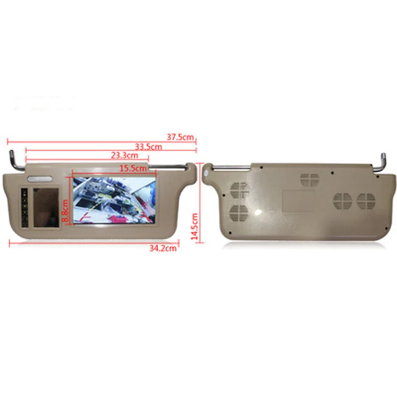 

Player Sun Visor Monitor Camera DC 12V Interior Accessory 7inch Car Mirror Screen LCD Left Side 800*480
