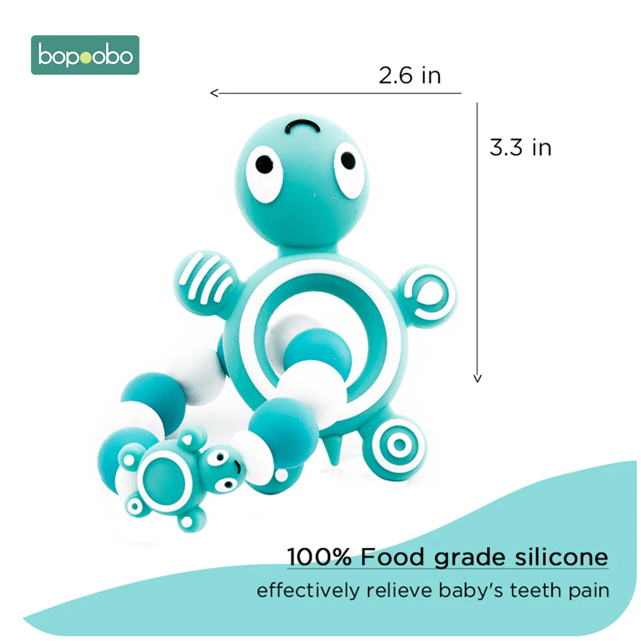 Bopoobo 1 шт. Силиконовые Прорезыватели Для Прорезыватели в форме животных DIY ювелирные изделия для прорезывания зубов браслет BPA бесплатные Детские продукты