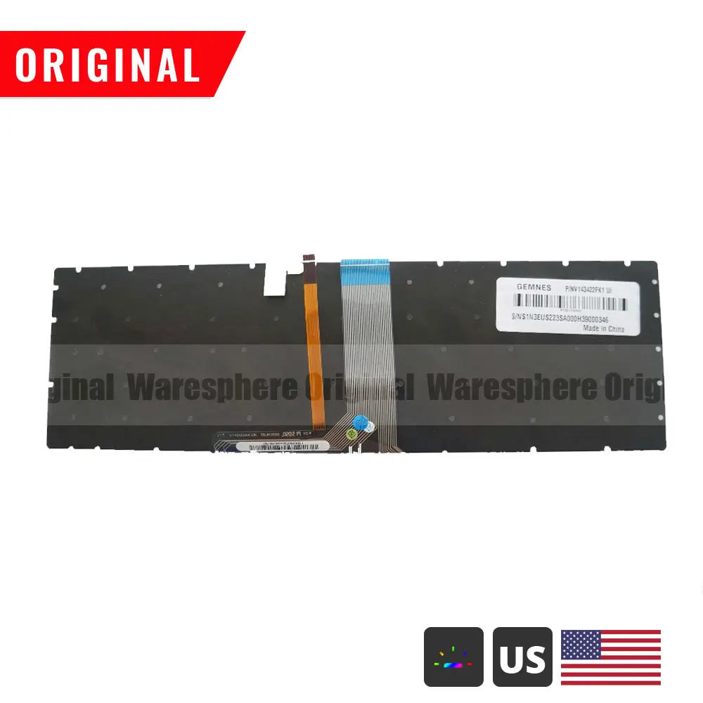 Não-retroiluminação do Teclado para Msi Colorido Retroiluminado Ge62 Ws60 Gs60 Gs70 Gt72 Gp62 Gp72 Gt73vr Gs72 Gl62vr V143422fk1 Eua - Ge72 - Imagem 2