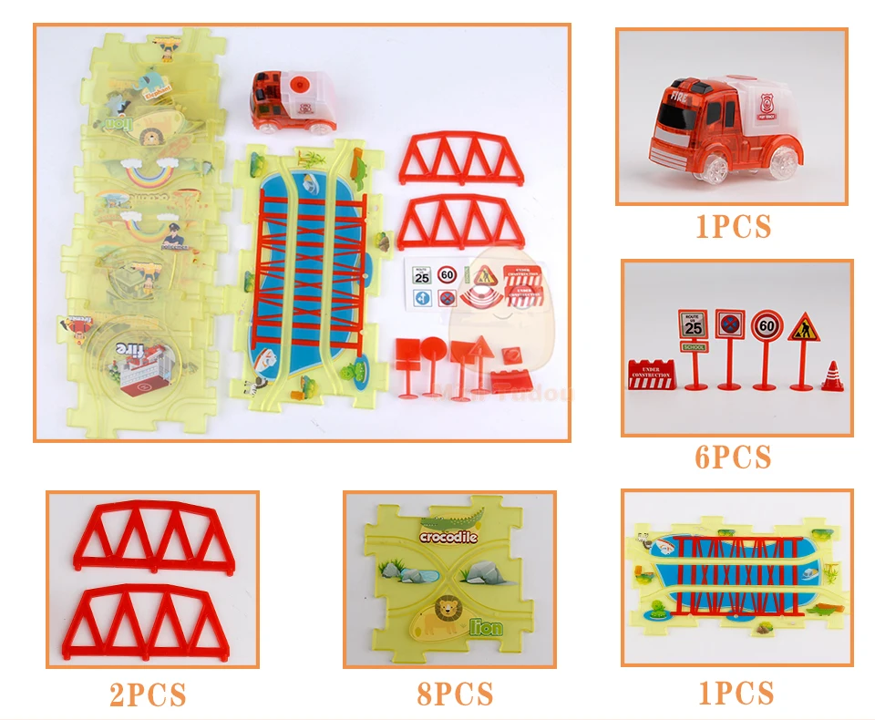 Diecasts& Toy транспортные средства головоломка трек игровой набор волшебная Полиция огонь модель грузового автомобиля мальчики игрушки DIY головоломки для детей развивающие игры