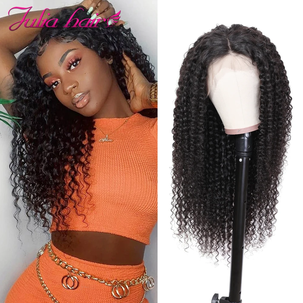 Brazilian Curly Lace Front Wig Pre Plucked Remy 13x6 Lace Front Human Hair Wigs 150180 Density Julia 13x4 Curly Lace Front Wig (6)