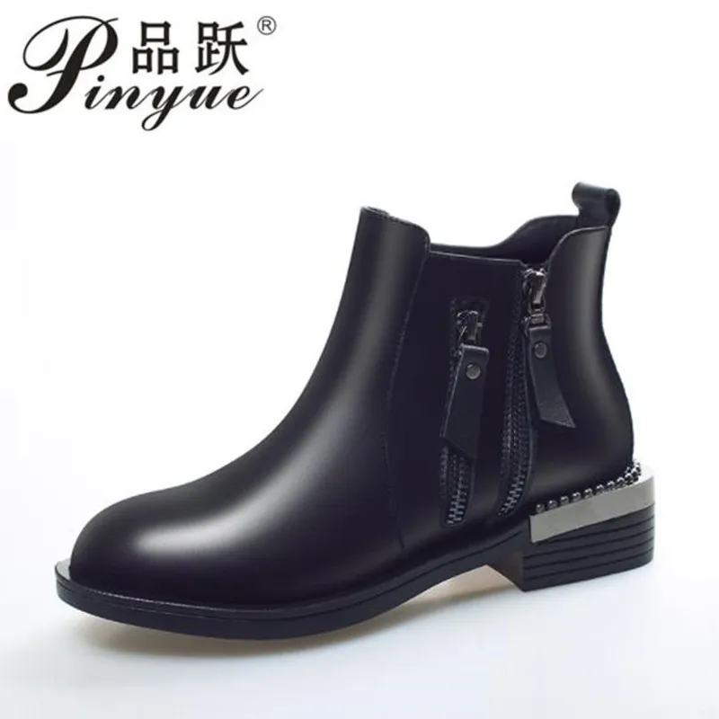 

High quality Autumn/winter new Martin boots waterproof platform women's leather boots retro snow boots women's shoes ankle boots