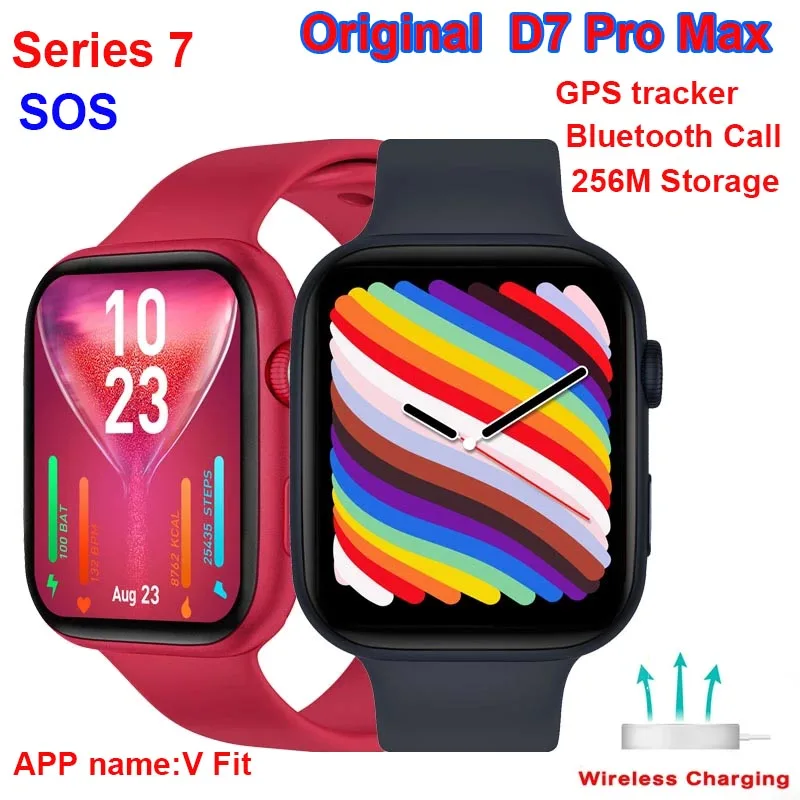 Смарт-часы D7 Pro Max серии 7 Bluetooth звонки воспроизведение музыки GPS Беспроводная