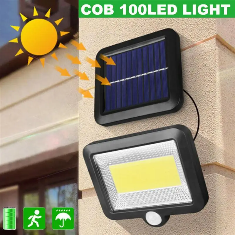 

Garden Decoration Lighting Solar Sensor Wall Lamp COB Split Super Bright 100 LED Outdoor IP65 Waterproof Solar Sensing Lamp
