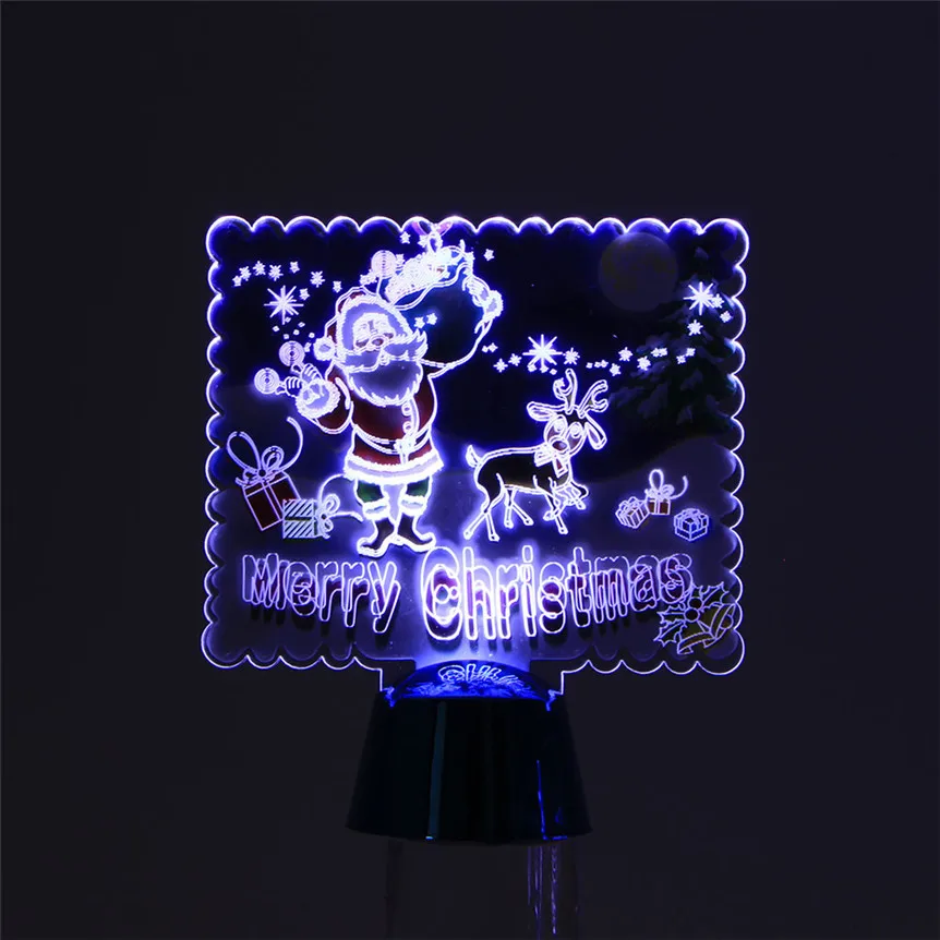

Merry Christmas Card Creative Night Light LED Decorative Lamp for Kids Room Decor Xmas Decorative for Home 0724#