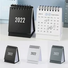 Mini Calendario de papel de escritorio, planificador diario, planificador de mesa, organizador de Agenda, Simple, negro, blanco y gris, 2022
