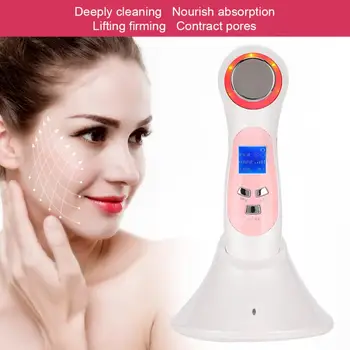 

Professional Ultrasonic Skin Rejuvenation Deep Cleaning Red Blue Light Therapy Machine for Household Beauty Salon Facial Care