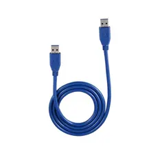 Câble Portable USB 3.0 Type A mâle vers mâle M/M M2M, bleu solide, 3 pieds/1M, rallonge pour ordinateur, super vitesse