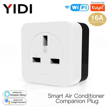 

16A WiFi Air Conditioner Wall Plug Socket Outlet Companion IR Remote Controller Smart Life Tuya APP Work with Alexa Google Home