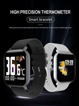 

Gtr-h intelligent Bracelet real-time temperature measurement Watch Bracelet Heart rate blood pressure monitoring smart Watch