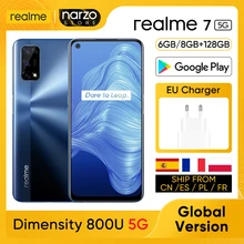 Global Version Realme 7 5G Smartphone 6GB 128GB Dimensity 800U 6.5 Inch 120Hz Display 48MP Quad Cameras 5000mAh 30W Dart Charge