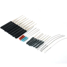 Lock Pick Set Locksmith Tool Lock Pin Broken Key Extractor Key Remove Hooks Lock Professional Hand Tools 12pcs+10pcs