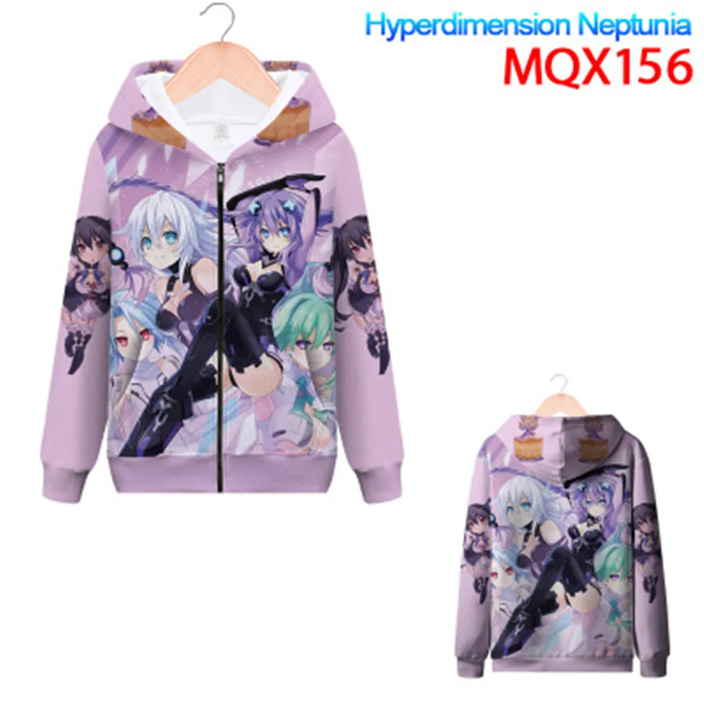 Нептун Hyperdimension Neptunia Nepgear куртка с 3D принтом косплей костюм для мужчин и женщин на молнии с капюшоном Толстовка уличная
