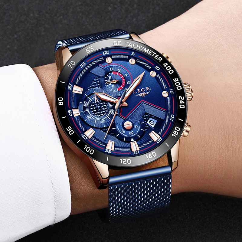 lige fashion mens watches