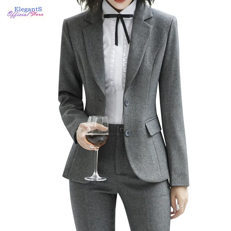 

Office Lady Formal Blazers And Jackets Women Notched Suit Coat Business Work Uniforms Autumn Winter Windbreakers Outwear 4XL XXL