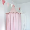 100% Premium Muslin Cotton Hanging Canopy with Frills Bed Baldachin for Kids Room 5