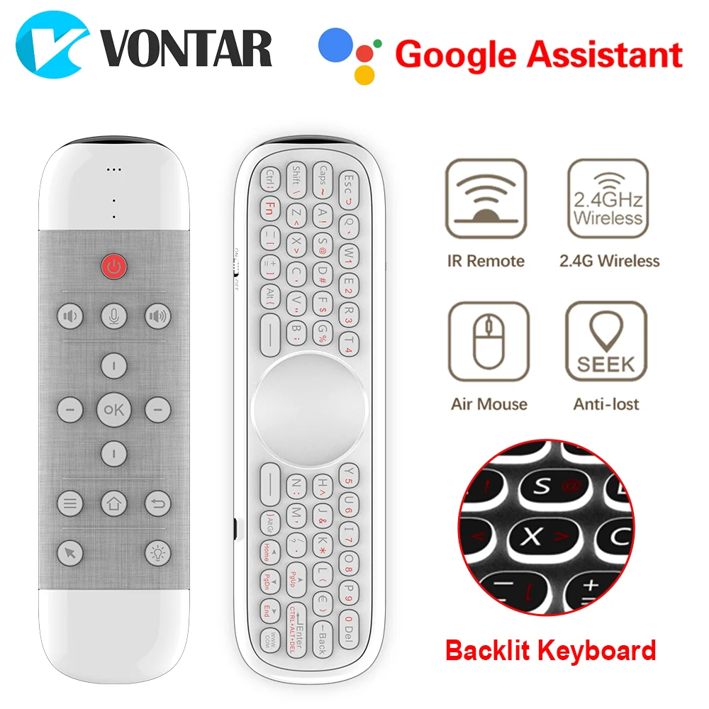 VONTAR W2 Air Mouse голосовое дистанционное управление микрофон 2 4G Беспроводная мини