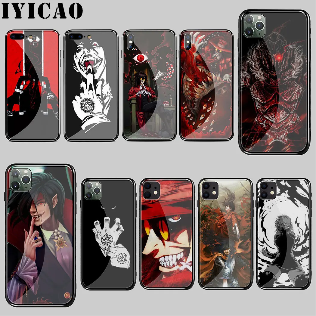 Хеллсинг Алукард закаленное стекло чехол для iPhone 5 5S SE 6 6S 7 8 Plus 11 Pro X XR XS Max |