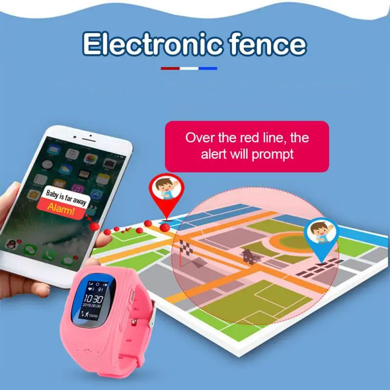 New Anti Lost Q50 Oled Child Gps Tracker Sos Smart Monitoring Positioning Phone Kids Gps Baby Watch Compatible Ios & Android Hot