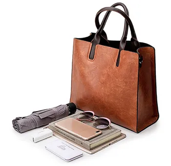 

Large Capacity Simply Shoulder Bags For Women 2019 PU Leather Messenger Bag Lady Small Handbags