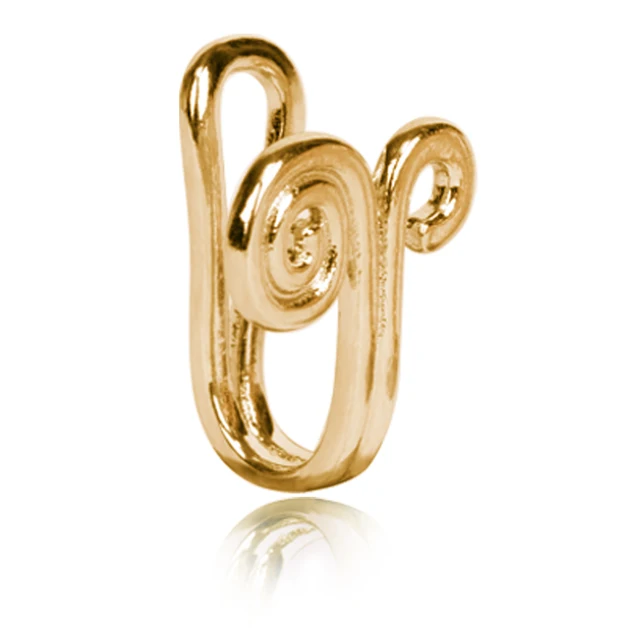 Fake Nose Piercing Ring Nose Cuff And Stud Jewelry Cooper Curve Shape Nose Clip Non Piercing Nose Ring Clip Ear Clip 7-gold