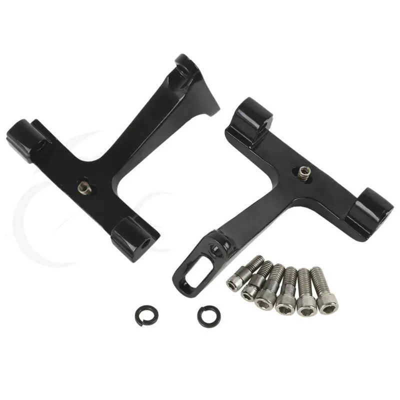 Мотоцикл черный Задний Floorboard подножка Кронштейн для Harley Touring Electra Glide FLHTCU FLHTCUL 15-16