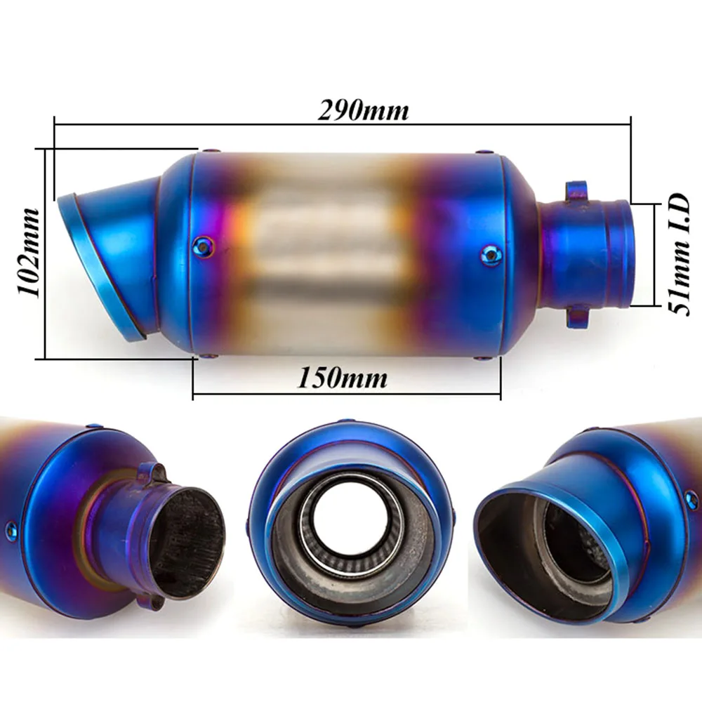 

36-51mm Universal Motorcycle Exhaust for Z900 ER6N CB1000 CBR1000RR GSXR750 SV650 ZX6R Z1000 NINJA650 Z250 MT09 CBR500 TRK502