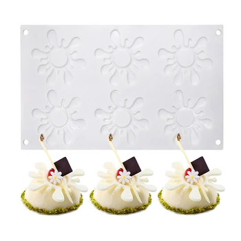 

6 Cavity Silicone Cake Mold Chocolate Molds Mousse Mould Bakeware 3D Cake Decorating Tools Jelly For Baking Pastry Tool
