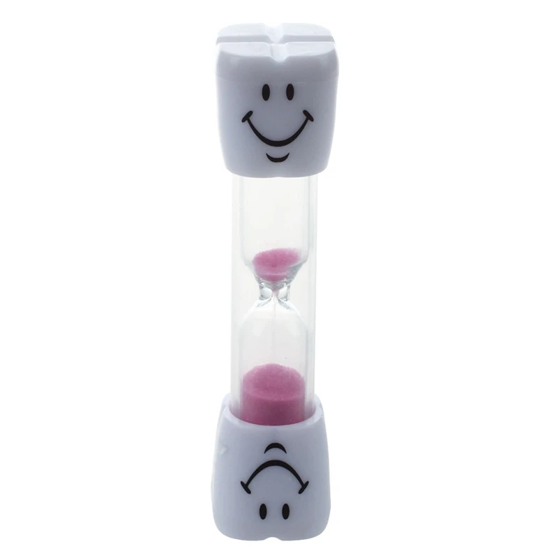 2 Pcs Childrens Toothbrush Timer Hourglass Kids Sandglass Smile Sand Egg 3 Minutes, Green& Pink