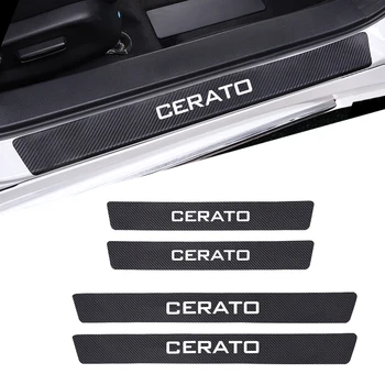 

Decoration Scuff Plate Door Sill Carbon Fibre Sticker Car Accessories For Peugeot 206 307 308 407 207 208 3008 508 2008 301408