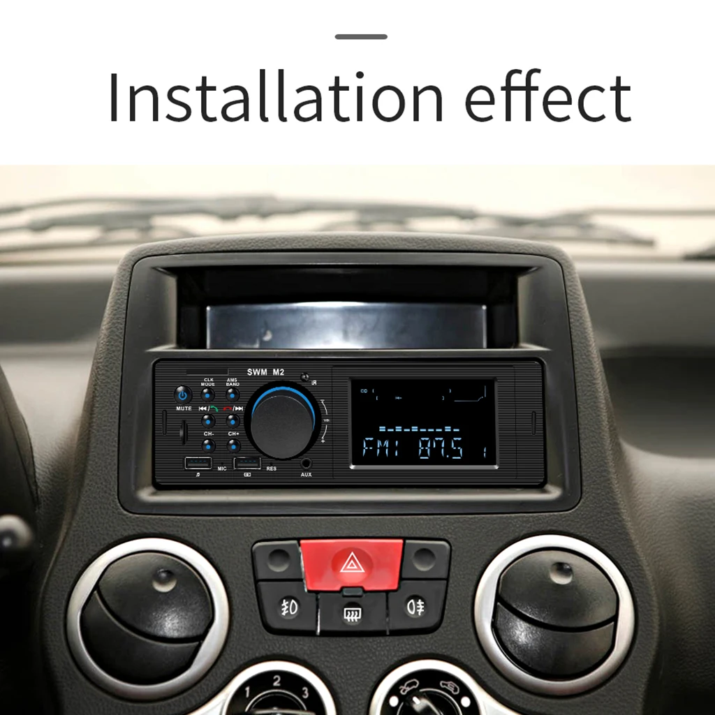 Car Stereo Digital Bluetooth Handsfree Car Radio Multimedia Player USB MP3 FM Receiver Universal With Power Cable