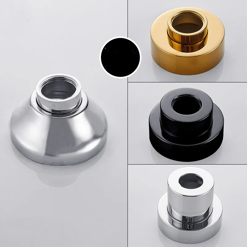 Shower Faucet Curved Angle Cover Brass Bathroom Faucet Install Accessories Adjustable Chrome Gold