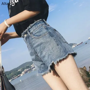 

Shorts Women Female Summer Students Korean Style Chic High Waist Loose Solid Pockets 2020 New All-match Leisure Daily Simple
