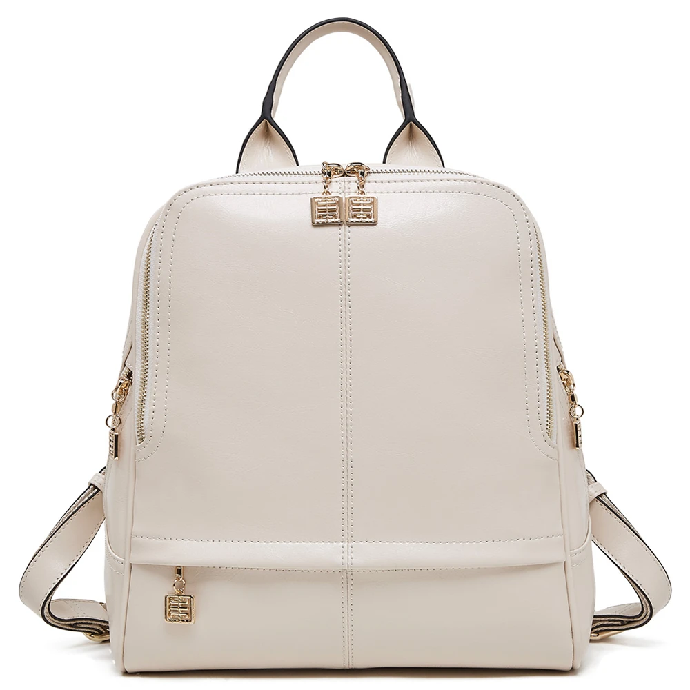 Leather Backpack Women Fashion School Shoulder Bag For Girl Designer