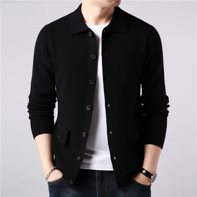 Sweater Men Streetwear Fashion Sweater Coat Men Autumn Winter Warm Cashmere Woolen Cardigan Men With Pocket Sweater Men Streetwear Fashion Sweater Coat Men Autumn Winter Warm Cashmere Woolen Cardigan Men With Pocket