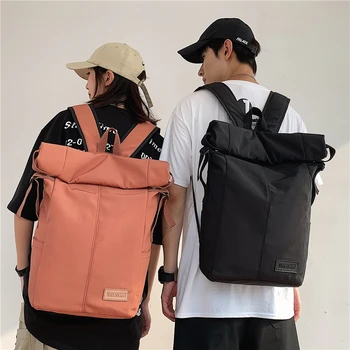 

Pure Color Schoolbag Female High School Junior High School Students Fashion Campus Simple Backpack Backpack Female New Cool