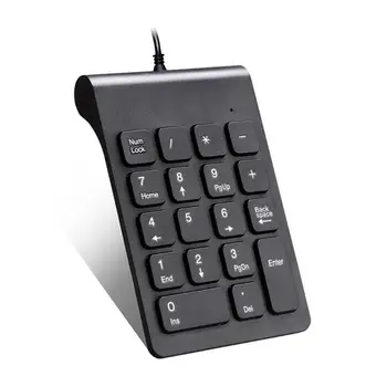 

Mini Digital 18-key Numeric Keypad Numpad Number Pad Keyboard for Accounting Teller Laptop Tablets