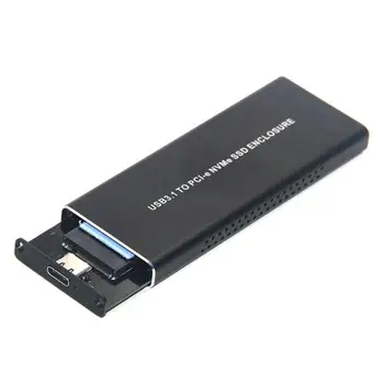 

USB 3.1 to PCI-E NVMe SSD HDD Box Type-C M.2 M-Key Hard Disk Drive Mobile Case Box 10Gbps Aluminum Alloy External Enclosure Case