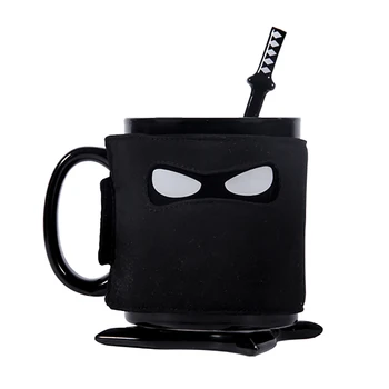 

1Pcs Creative Ninja mug, Black Mask Assassinate Coffe ceramics ninja cups,Coffee Milk Tea mug Novelty Gifts