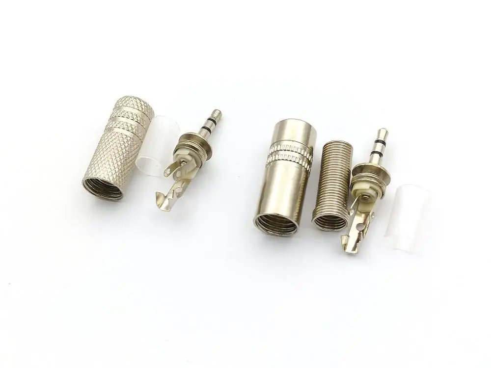 50pcs METAL Stereo Male 2 5mm Jack Plug Audio headphone adapter connector