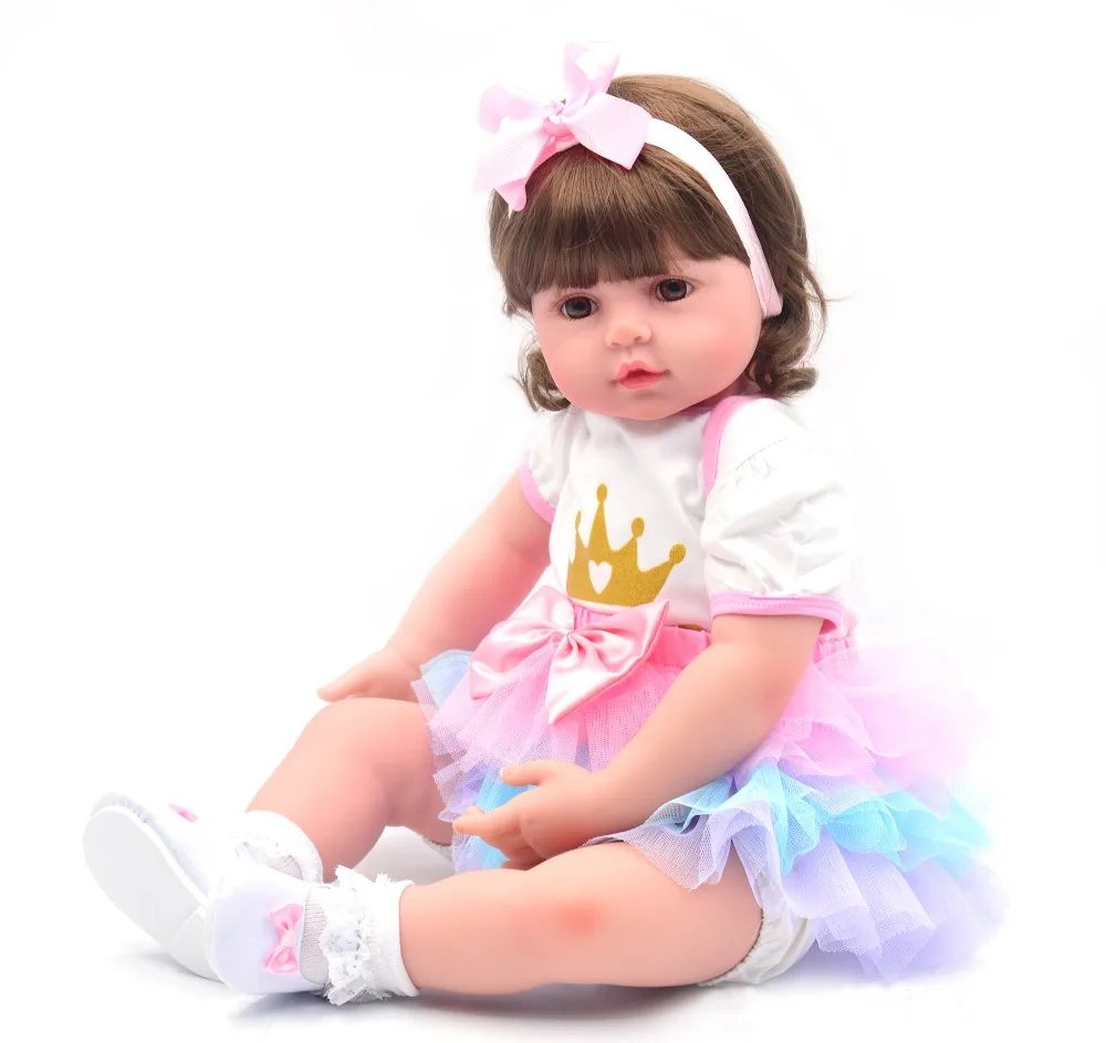 60 см силиконовые игрушки Reborn Baby Doll, как настоящая принцесса, куклы для малышей, подарок на день рождения, игрушка для сна