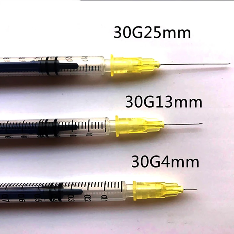 Стерильные одноразовые шприцы 30G 4MM/13MM/25MM 32G/4mm Micro Cannula из нержавеющей стали |