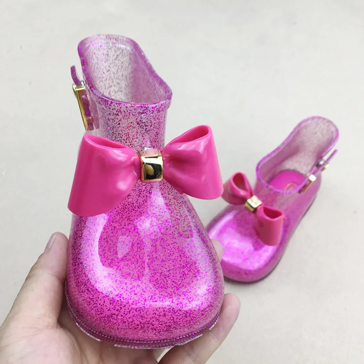 ULKNN/Детская водонепроницаемая обувь; сабо для маленьких девочек; детская резиновая нескользящая водонепроницаемая обувь для маленьких девочек; непромокаемая прозрачная обувь