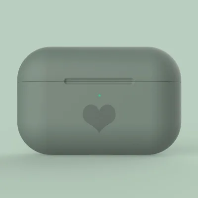 Силиконовый чехол, защитный чехол для Apple Airpods pro TWS, Bluetooth наушники, мягкий силиконовый чехол для Airpods, защитный чехол s - Цвет: dark green with love