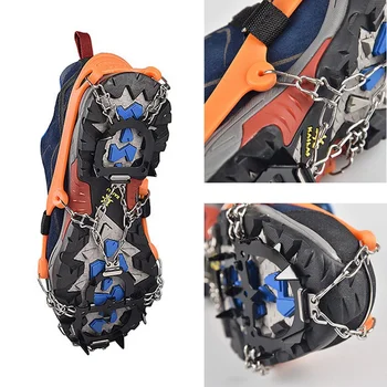 

Outdoor Climbing Antiskid Crampons Winter Walk 12 Teeth Ice Fishing Snowshoes Manganese Steel Slip Shoe Covers For Climbing