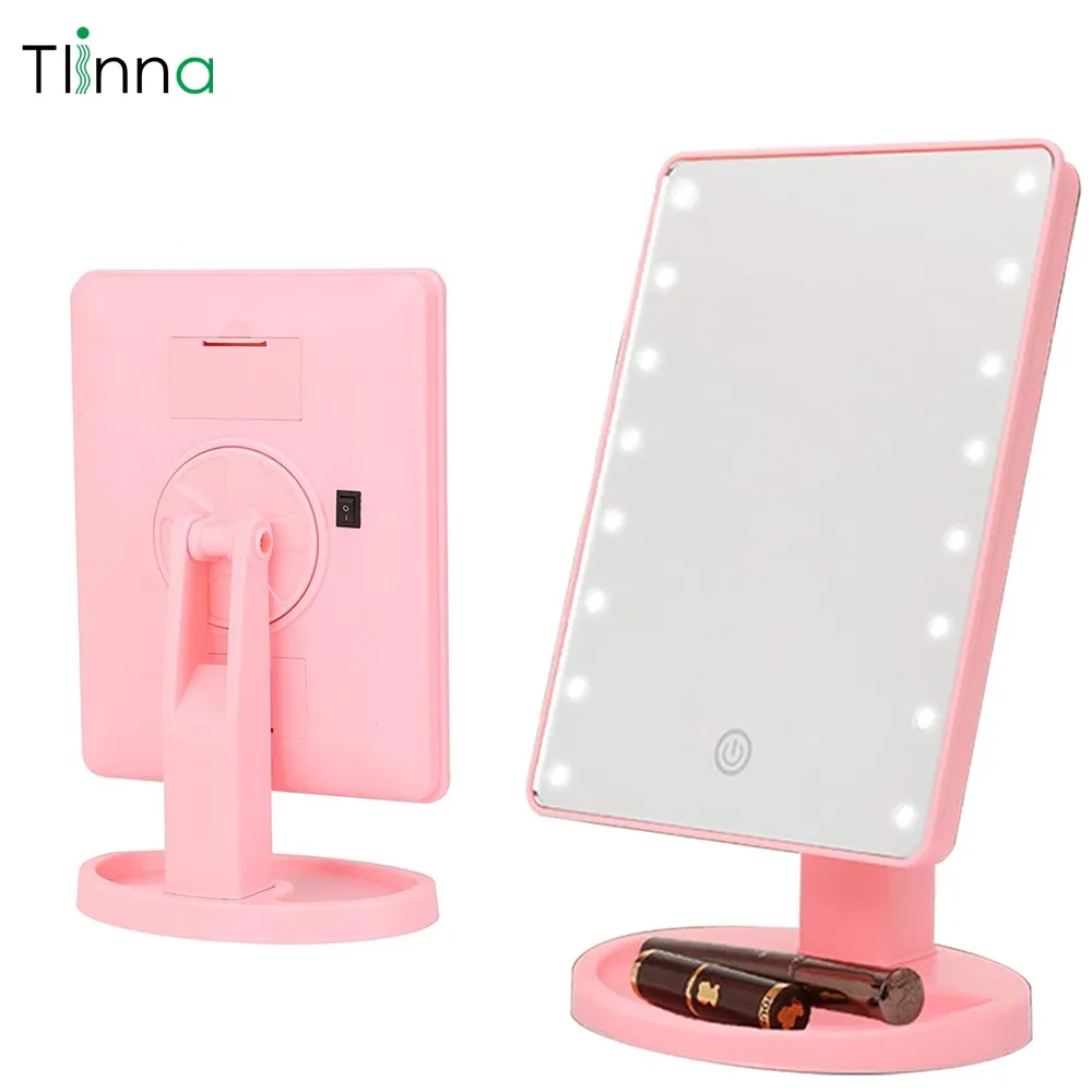 

Magnifying mirror with Natural Light LED Touch Screen Makeup Mirror Vanity Detachable/Storage Portable Luminous Cosmetic Mirrors