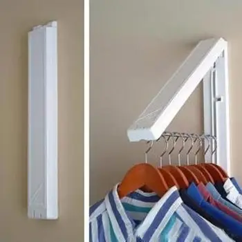

Stainless Folding Wall Hanger Mount Retractable Clothes Foldabel Hangers
