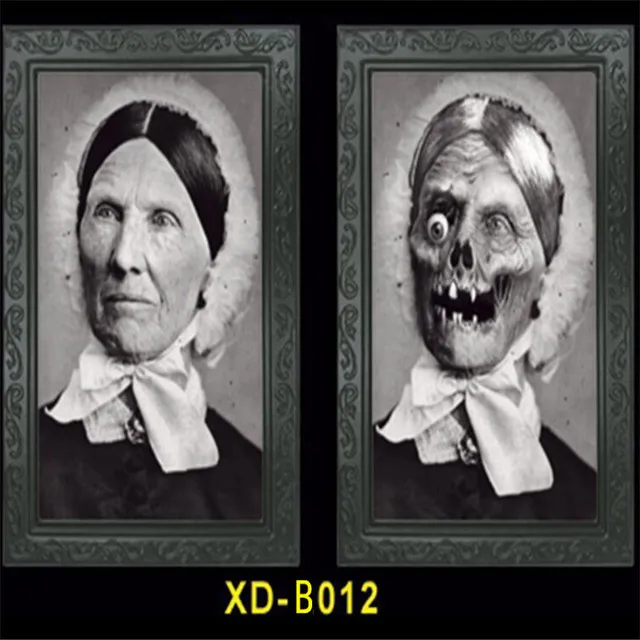 3 Hallow kids Toys 3D Ghost Photo Frame Horror Pictures Frame Changing Face Ghost Halloween Party Decor Halloween Decoration Props - Цвет: 3
