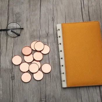 

12PCS 35mm notebook mushroom hole button disc buckle hand book binding ring loose-leaf buckle plastic accessories