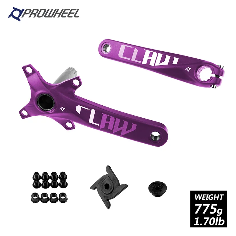 Prowheel 104 BCD mtb велосипедный шатун 170 175 мм Untralight дорожная велосипедная цепь с нижним кронштейном BB шатун для горного велосипеда - Цвет: purple 170